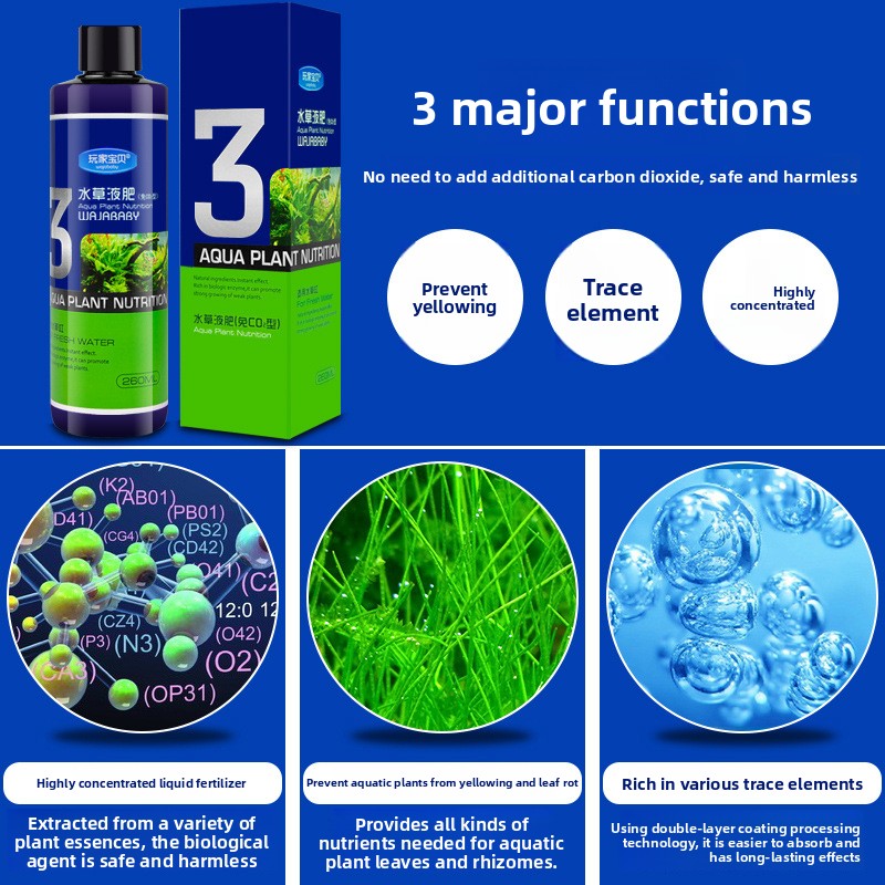 WAJABABY Liquid Aquarium Plant - огляд і ціна Aquarium Plant Liquid Fertilizer