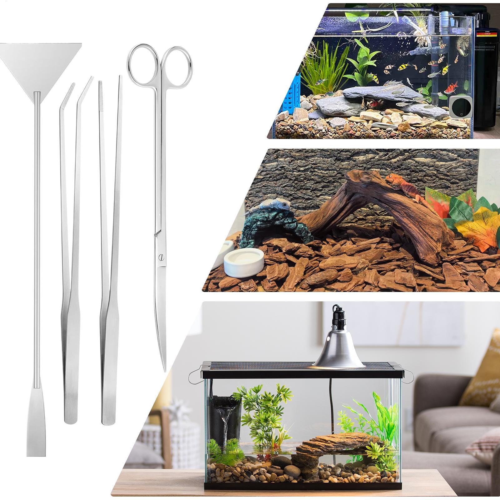 4pcs Aquarium Tool Kit Stainle - огляд і ціна Planted Aquarium Maintenance Kit