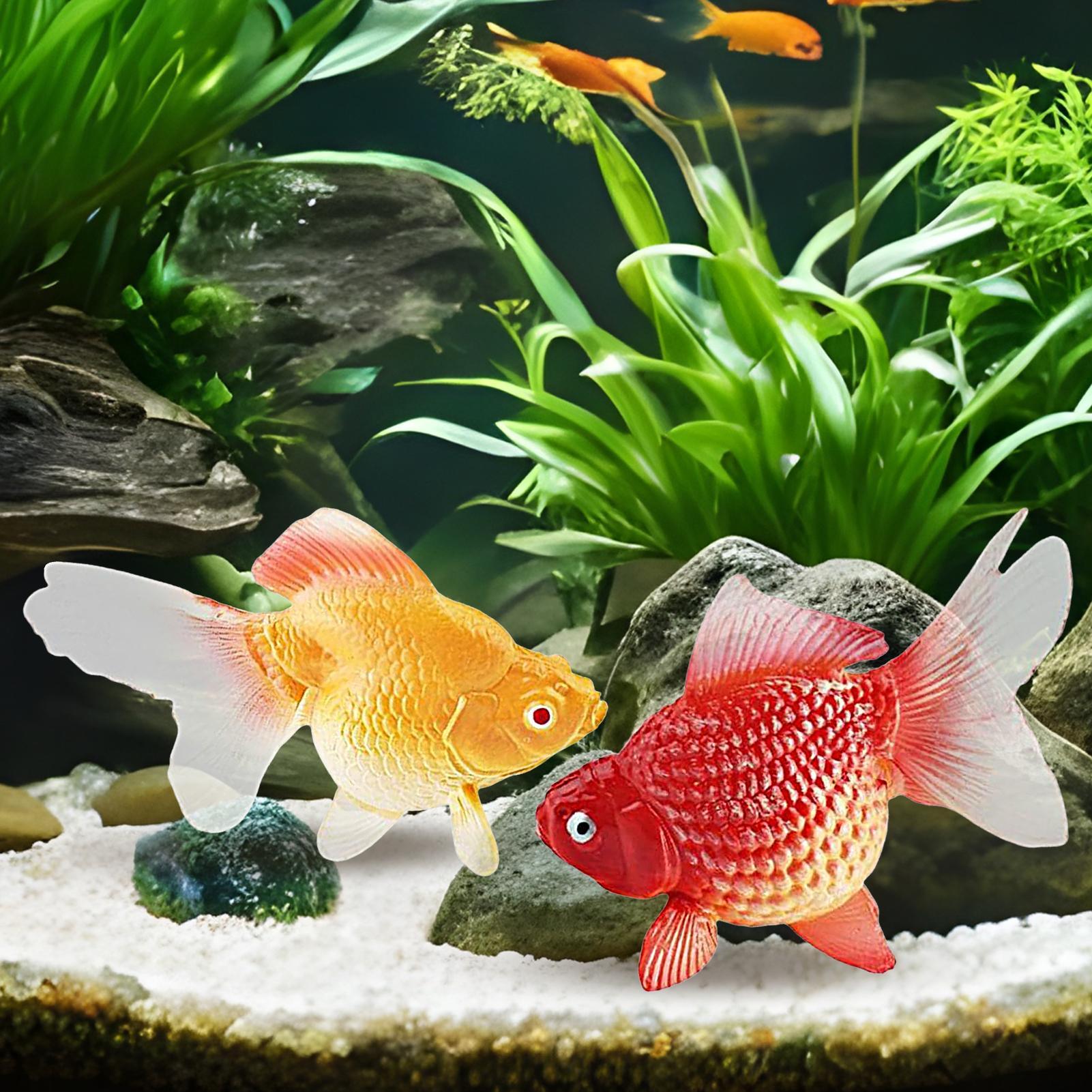 Fake Gold Fish 2Pcs/set Artifi - огляд і ціна Aquarium Plant Yellowing
