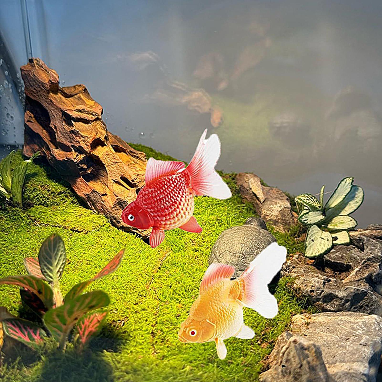 Fake Gold Fish 2Pcs/set Artifi - огляд і ціна Aquarium Plant Yellowing